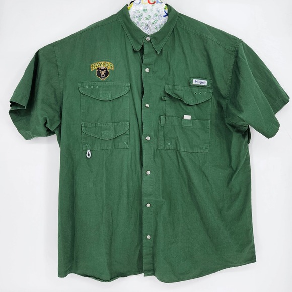 Columbia Other - Baylor Bears Shirt Mens‎ XXL Columbia PFG Fishing Vented Short Sleeve Football